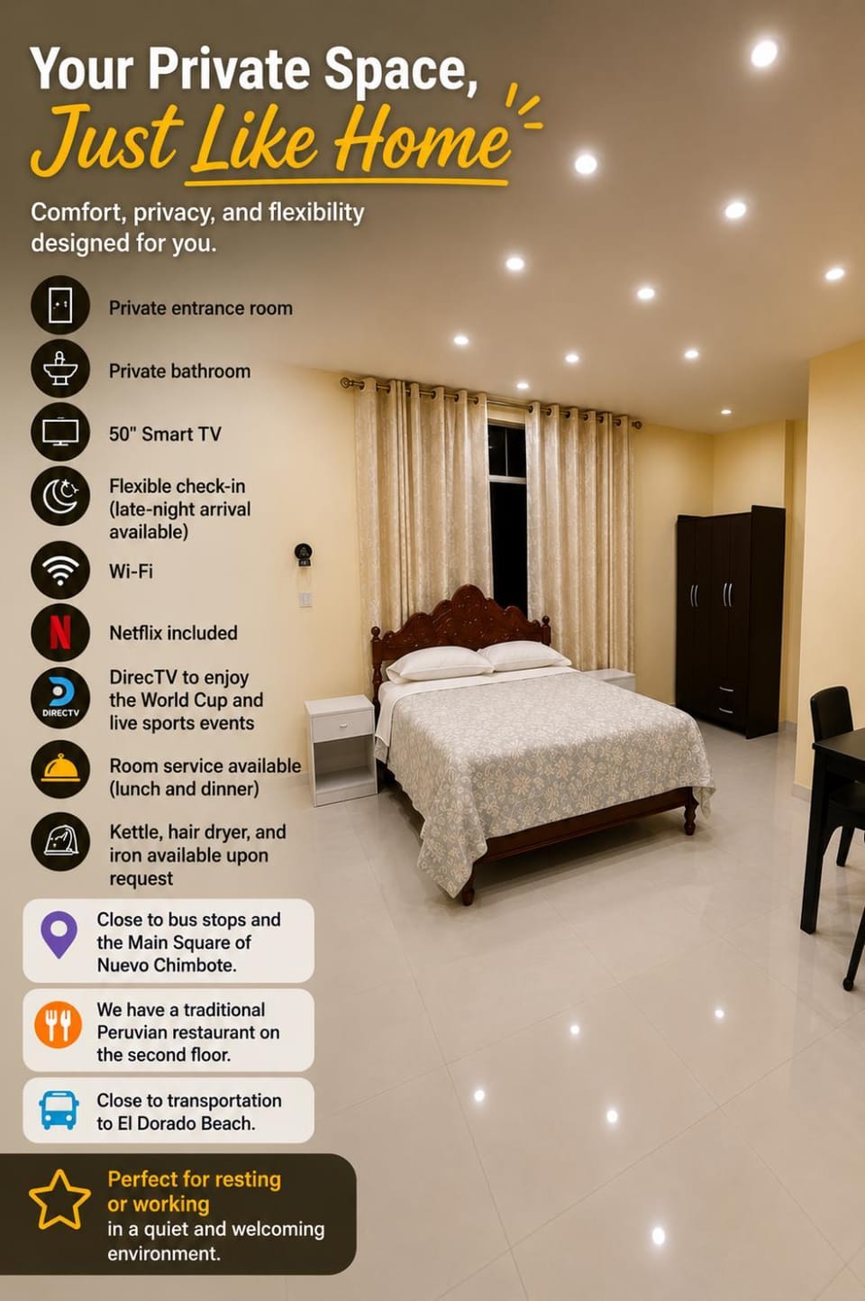 Bed, Text overlay