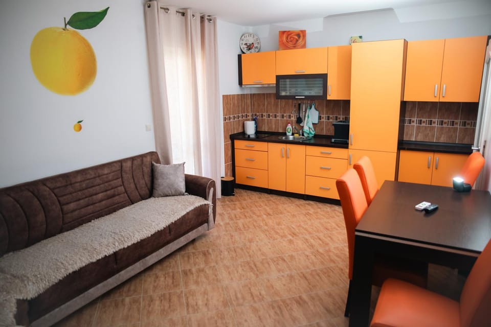 Living room, kitchen