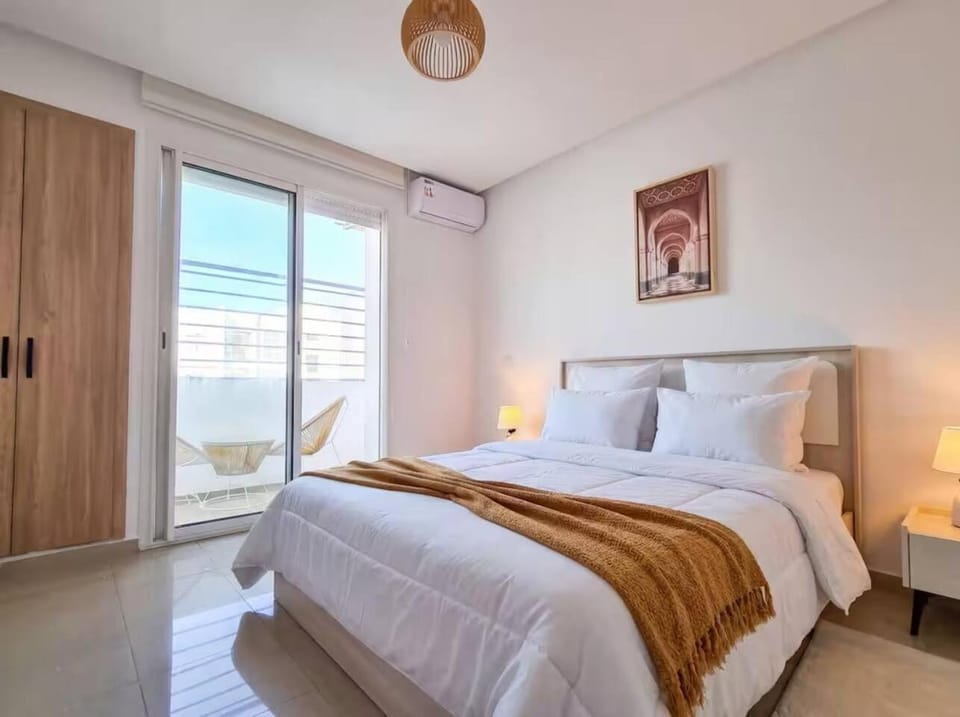 Dhajia 2-Bed Pool, AC & Underground Parking Apartment in Agadir