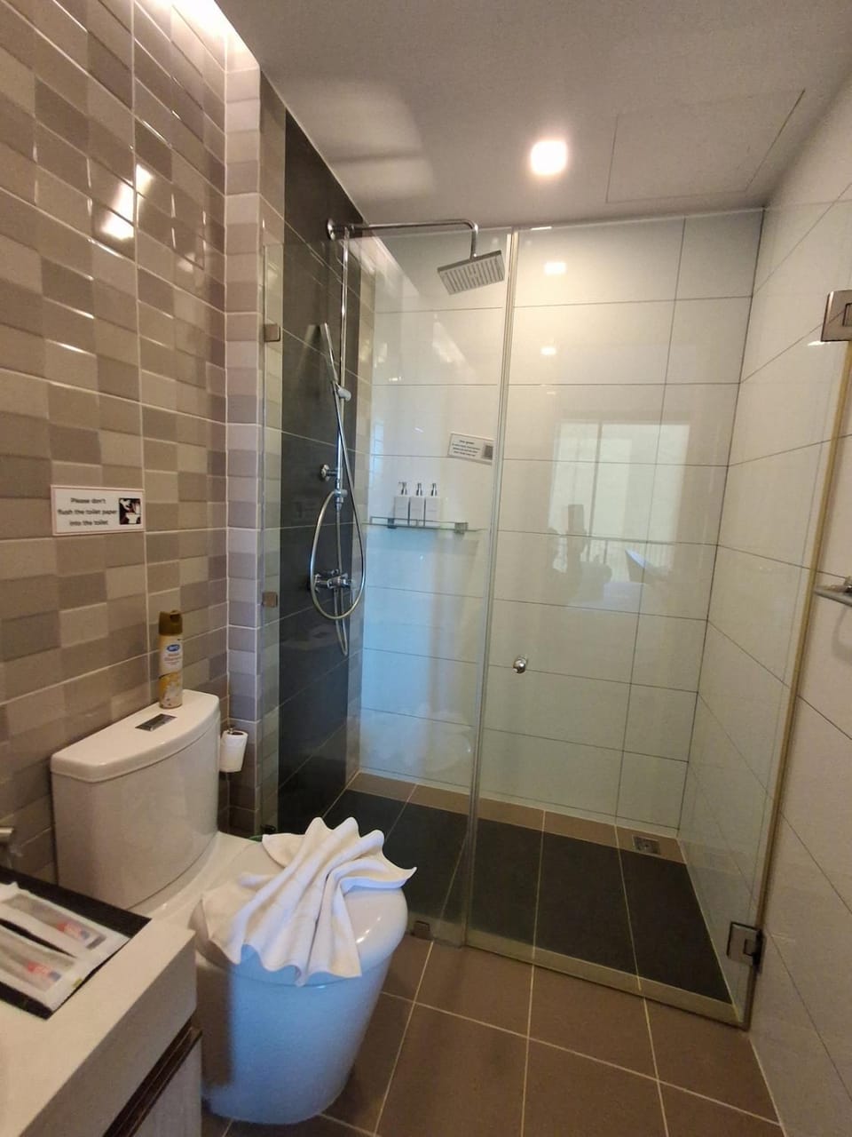 Shower, Toilet, Bathroom, towels