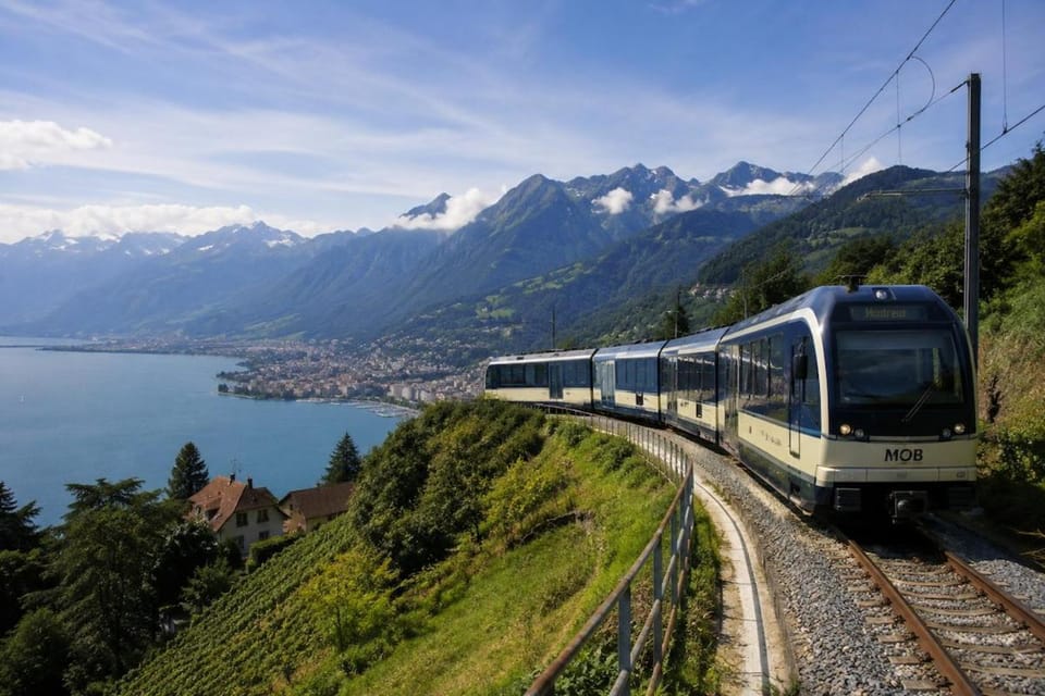 Perched above Montreux, with breathtaking views of Lake Geneva and the Alps Apartment in Montreux