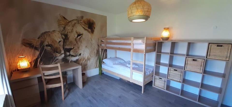 Photo of the whole room, bunk bed