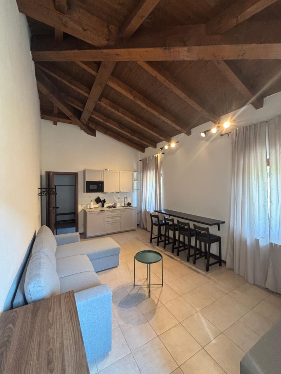 Kitchen or kitchenette, Living room, Dining area
