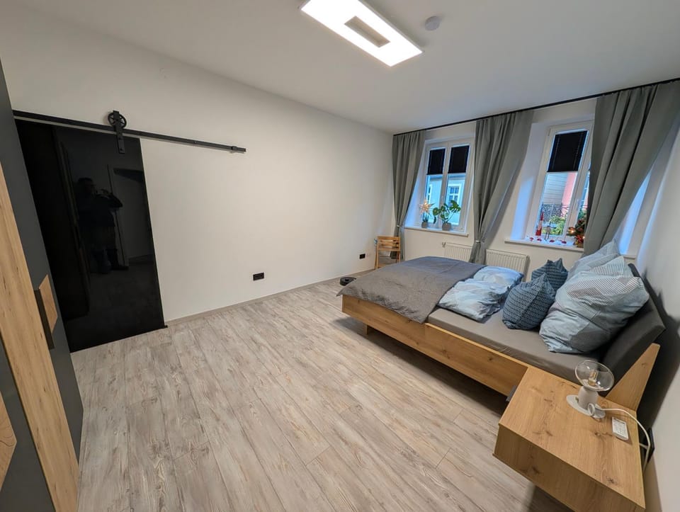 Property building, Living room, Bedroom