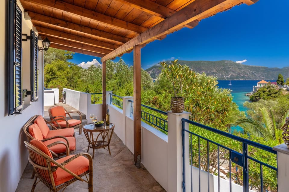 Patio, Seating area, Mountain view, Sea view