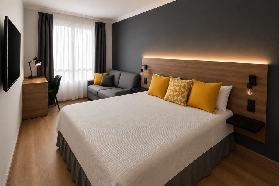 Photo of the whole room, Bedroom