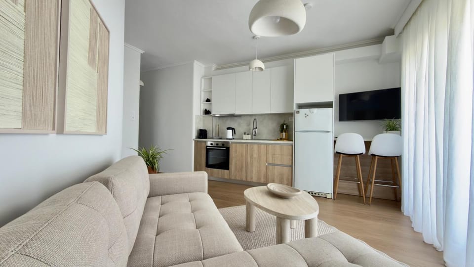 Living room, kitchen