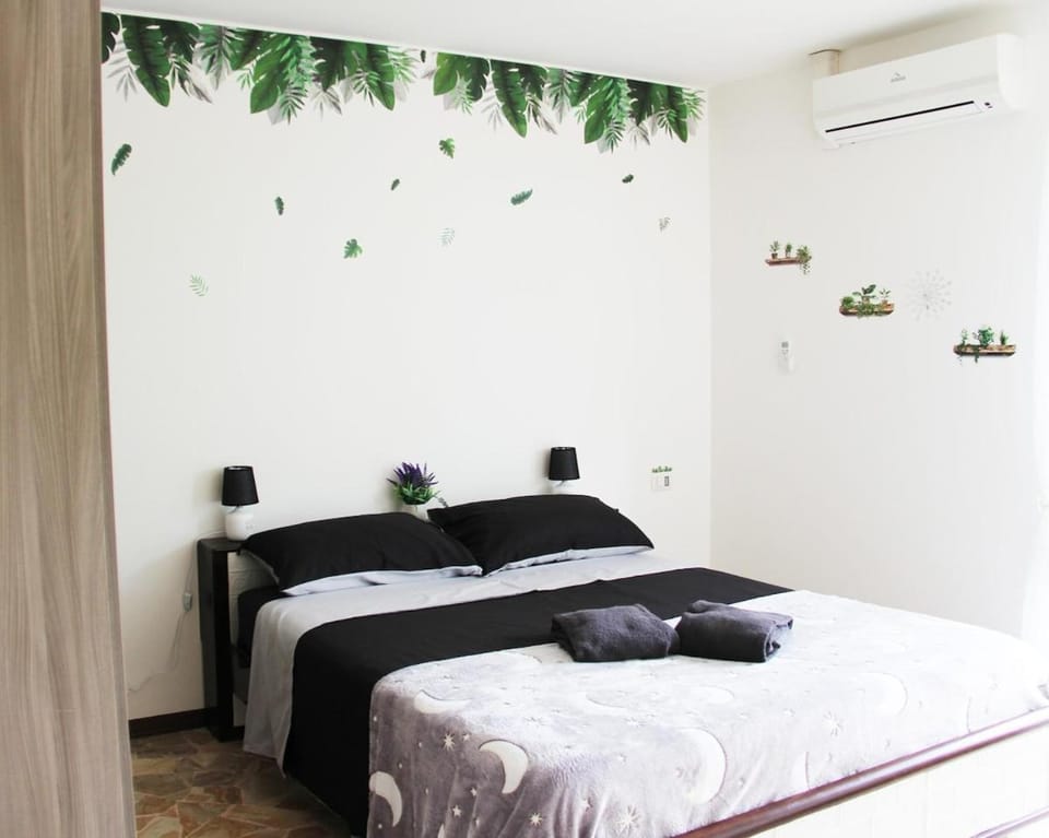 Bed, Photo of the whole room, Bedroom, air conditioner