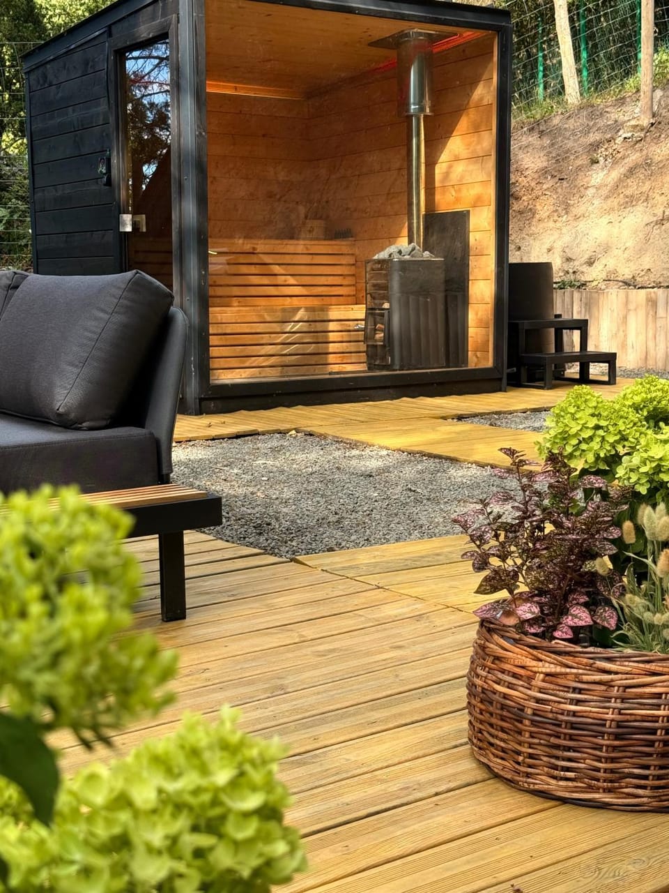 Sauna, Garden view
