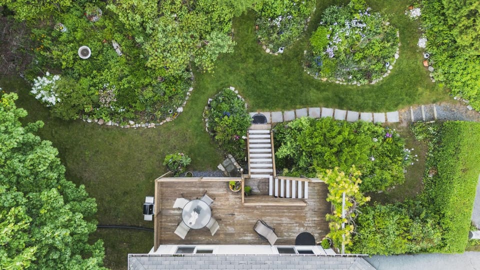 Patio, Day, Natural landscape, Bird's eye view, Garden