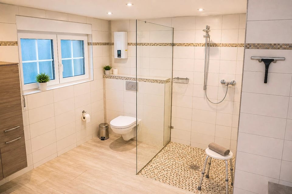 Shower, Toilet, Bathroom, bidet, towels