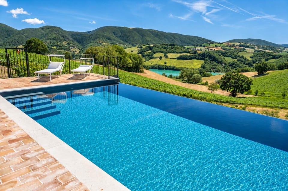Day, Natural landscape, Summer, Lake view, Mountain view, Pool view, Swimming pool, sunbed