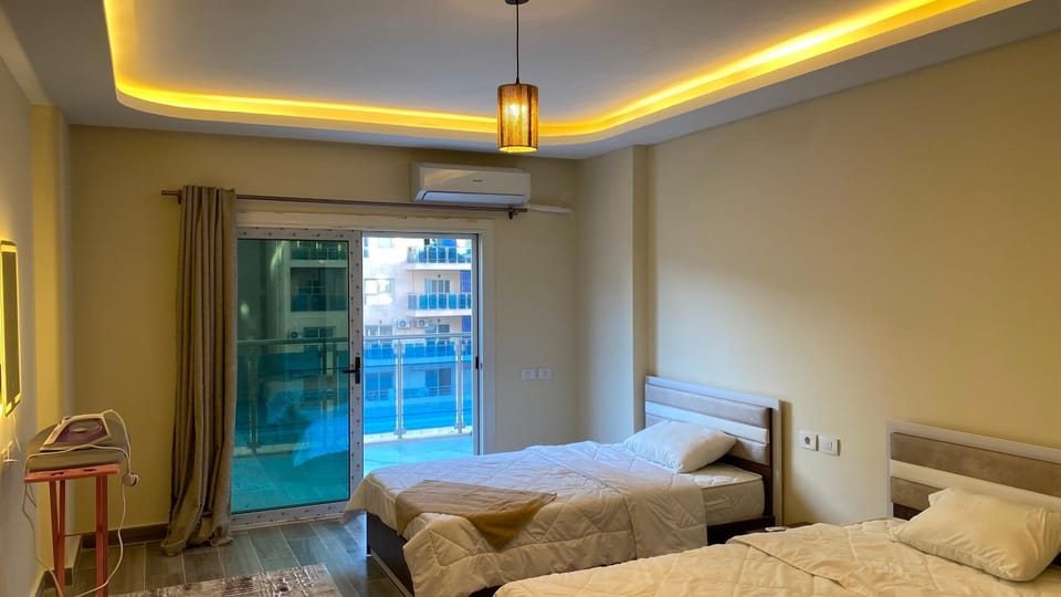Bedroom, flat iron, air conditioner