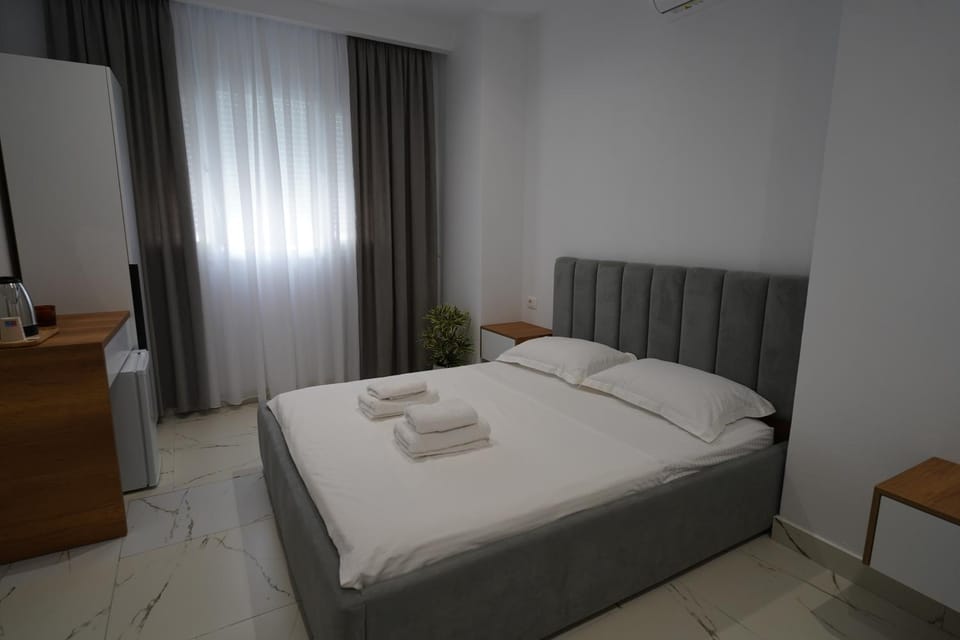 Bed, Photo of the whole room, Bedroom, towels, wardrobe