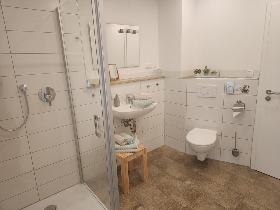 Bathroom, Living room