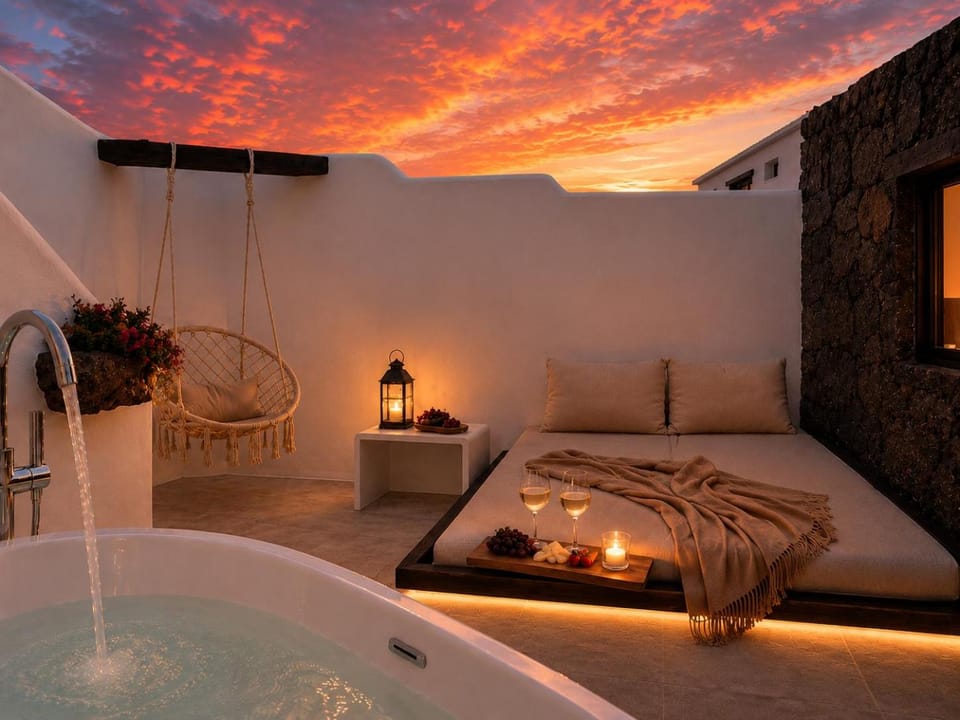 Natural landscape, Sunset, Bath, towels