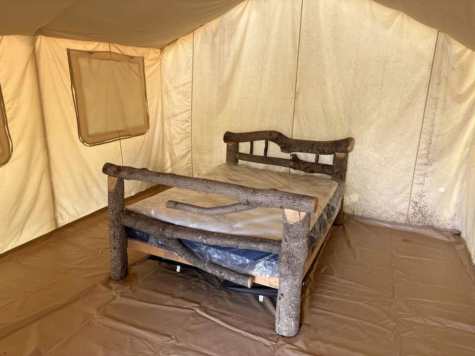Remote Off-Grid Safari Tent with Private Mountaintop Ridge on 180 Acres Near Lenoir, NC Luxury tent in Caldwell
