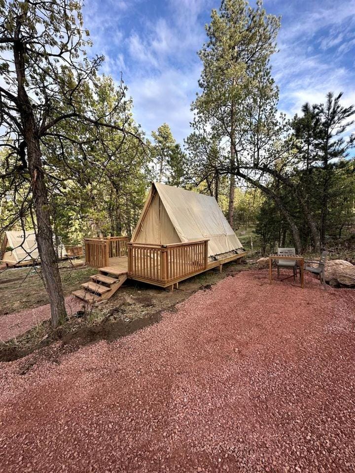 Secluded A-Frame Glamping Getaway near the Black Hills, Hermosa, South Dakota Chalet in East Custer