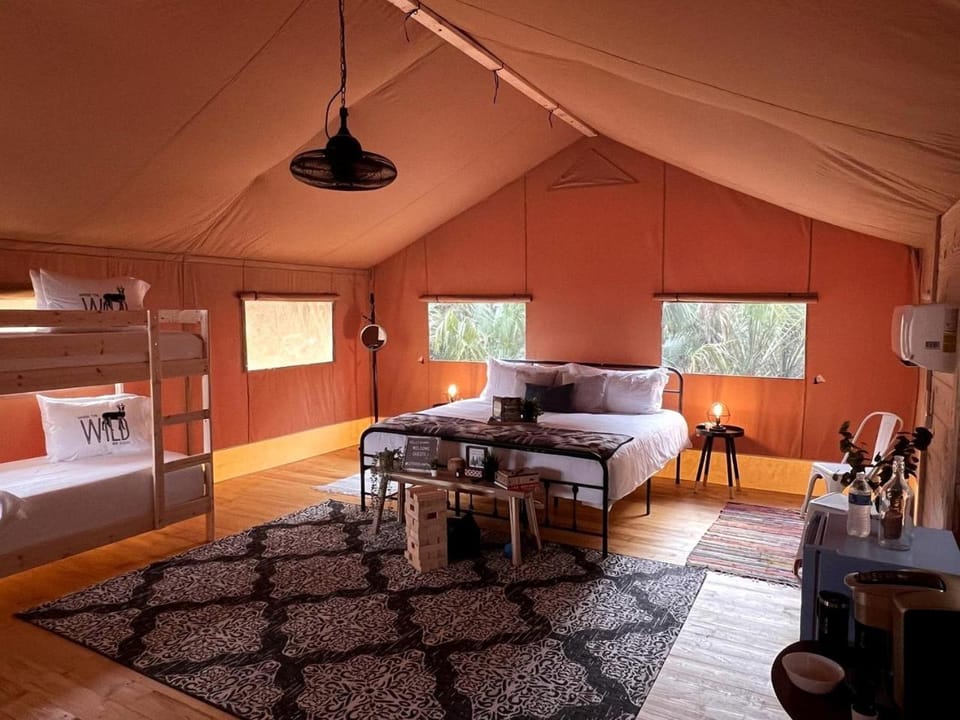 Deluxe Safari Tent with Family Glamping Comfort Near Anna name Island in Bradenton, Florida Luxury tent in Florida