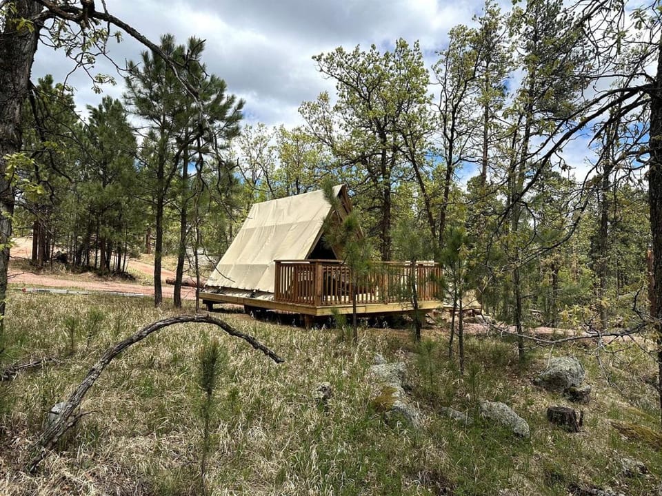 Peaceful Forest Glamping Retreat Near the Black Hills, Hermosa, South Dakota Chalet in East Custer