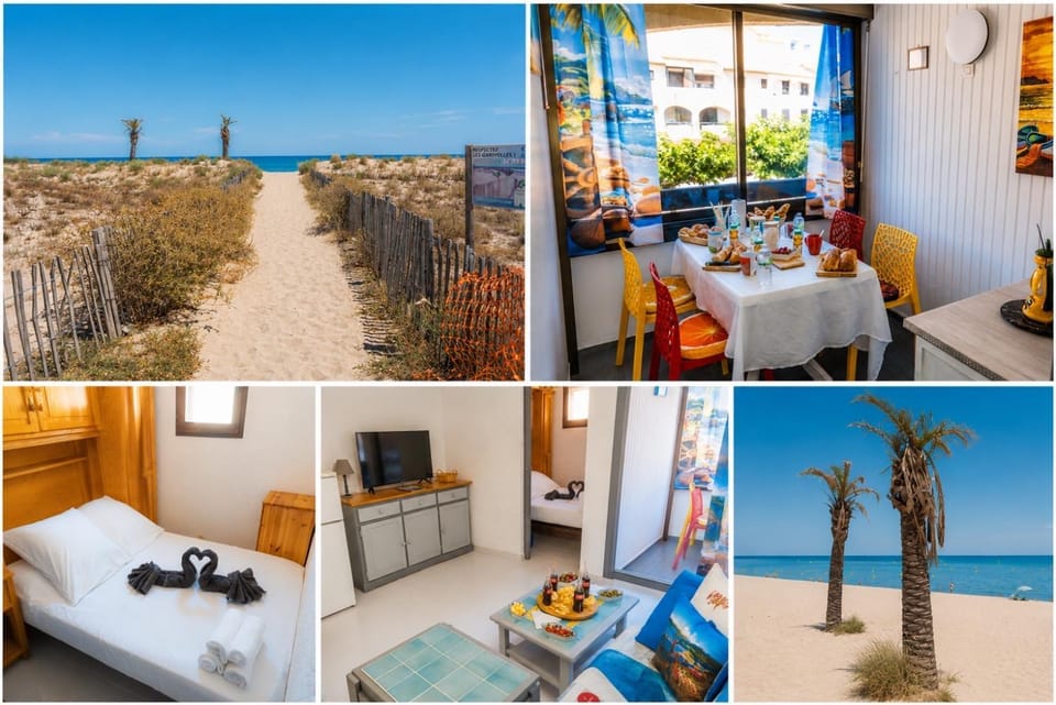 Bed, Day, Natural landscape, Photo of the whole room, Dining area, Beach, Bedroom, Sea view, towels