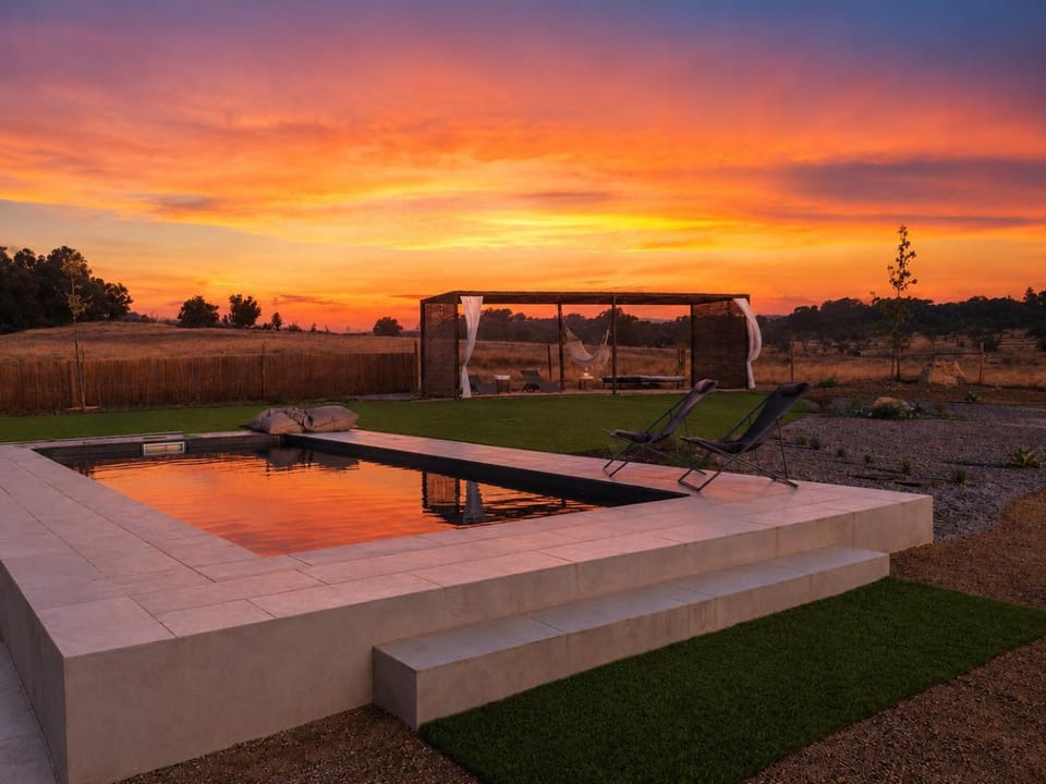 Swimming pool, Sunset
