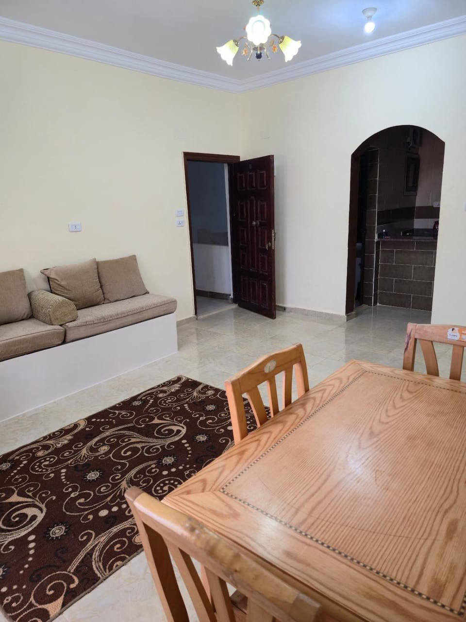 Property building, Living room, Seating area, Dining area, Sunset