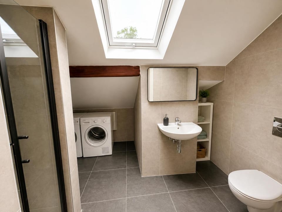 Toilet, Bathroom, washing machine, dryer