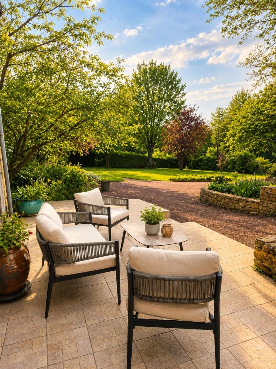Patio, Day, Garden, Garden view