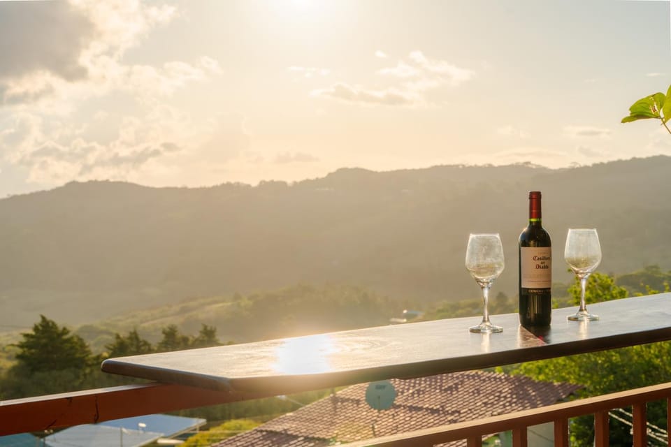View (from property/room), Balcony/Terrace, Mountain view, Drinks