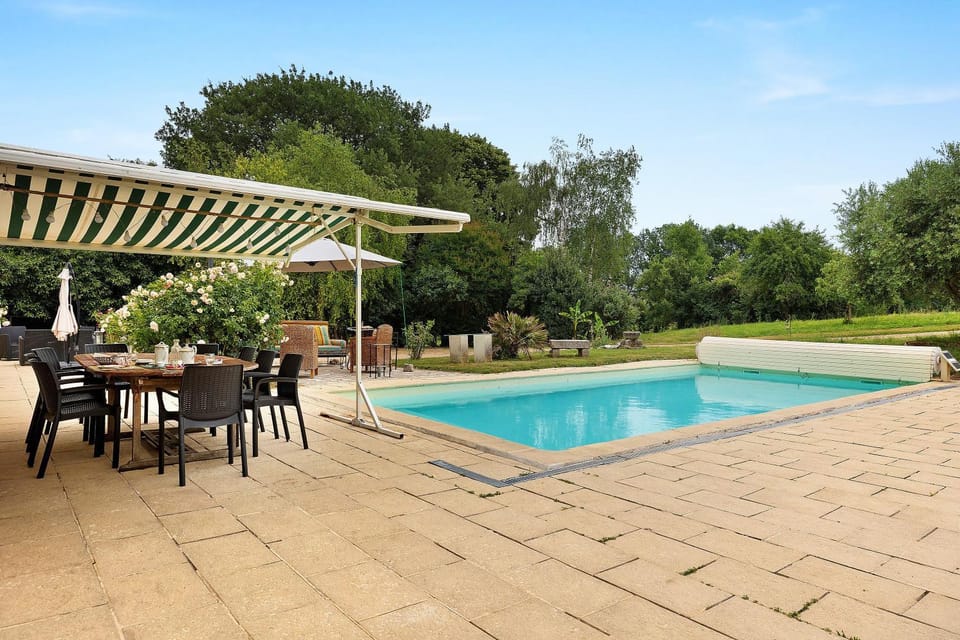 Property building, Living room, Swimming pool
