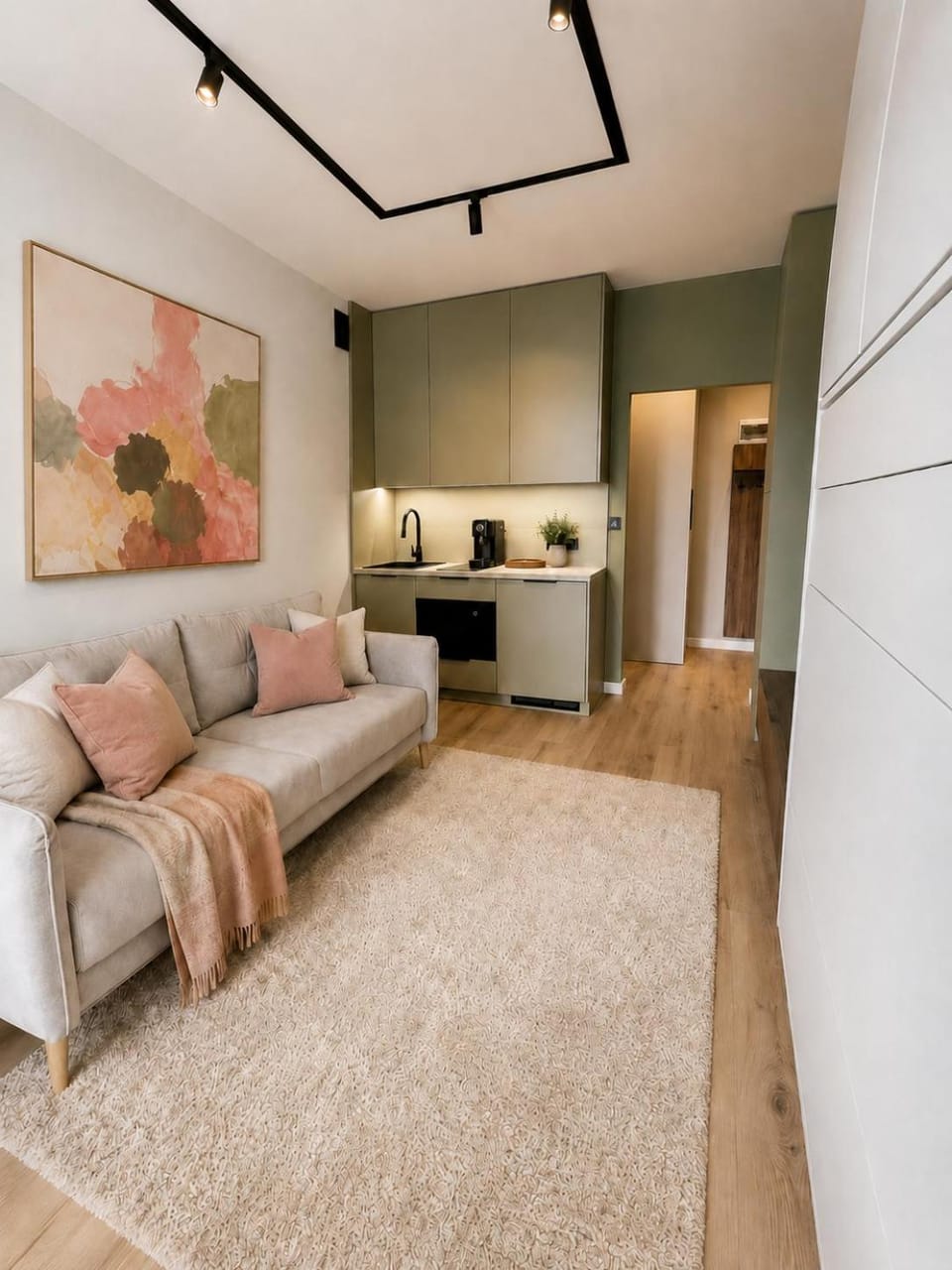 TV and multimedia, Coffee/tea facilities, View (from property/room), Kitchen or kitchenette, Living room, Seating area, heating, internet, soundproof, stove, washing machine, air conditioner