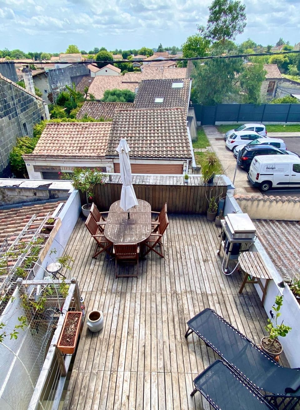 Day, Bird's eye view, Balcony/Terrace, City view, Parking
