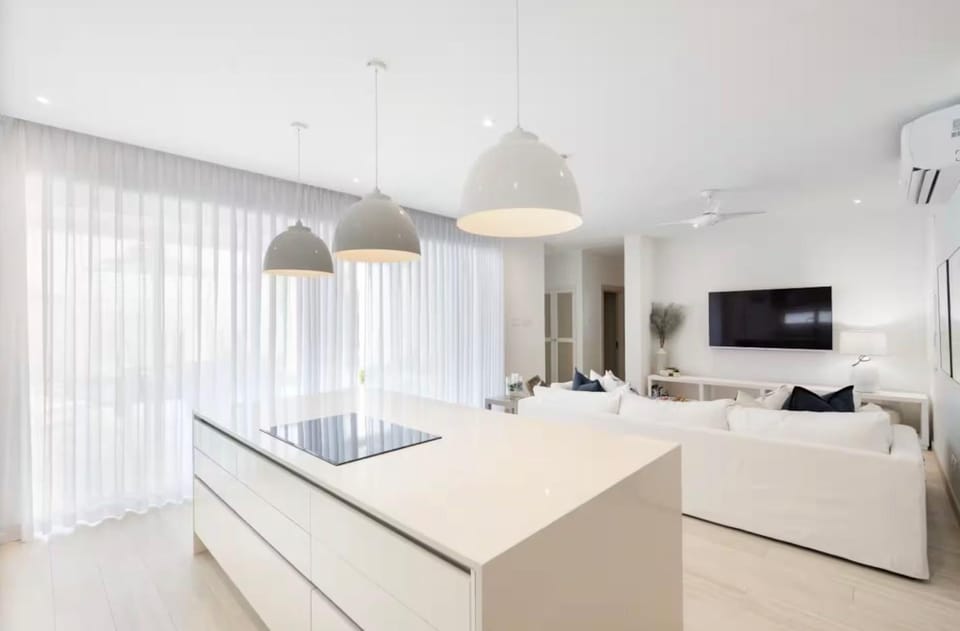 Living room, kitchen
