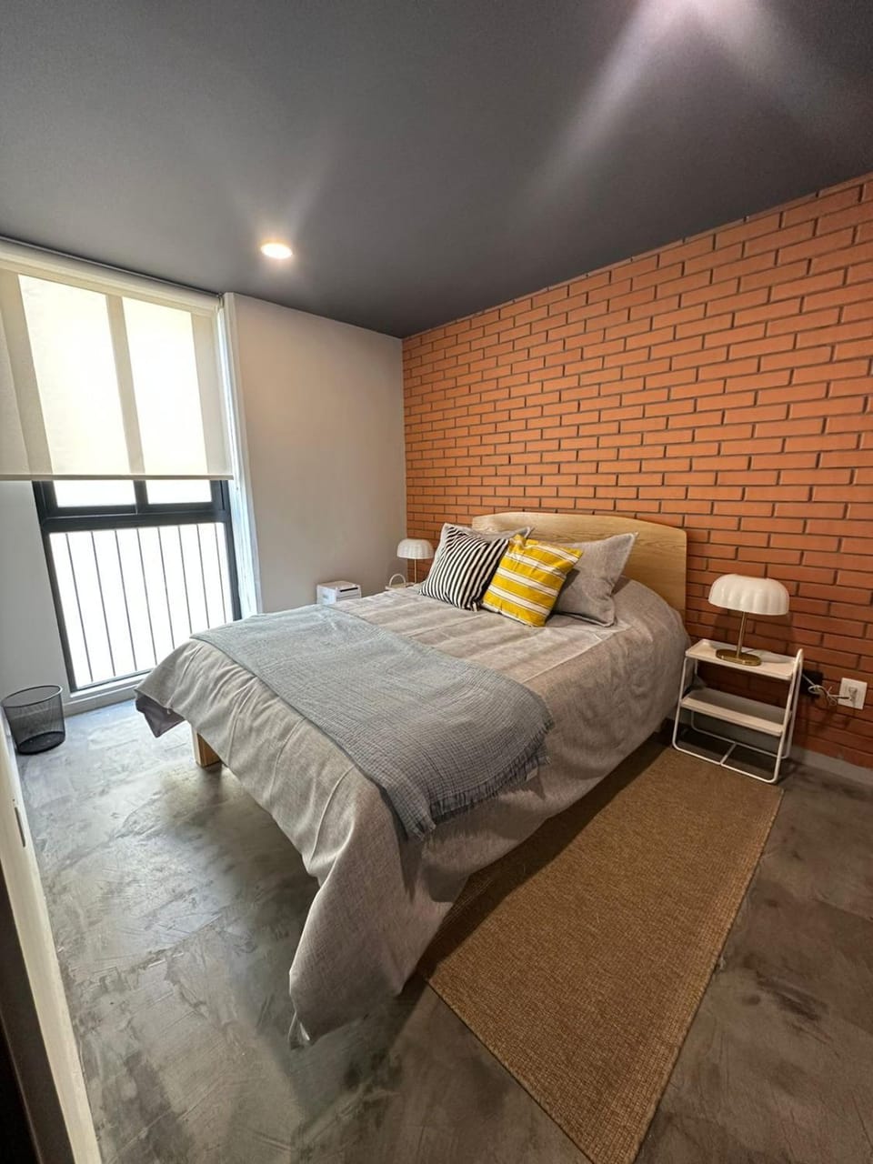 Bed, Living room, Seating area