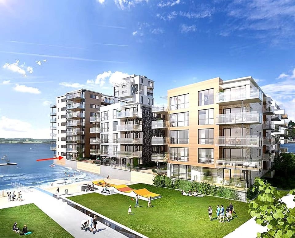 Luxurious Central Apartment located on the city beach Apartment in Viken, Norway