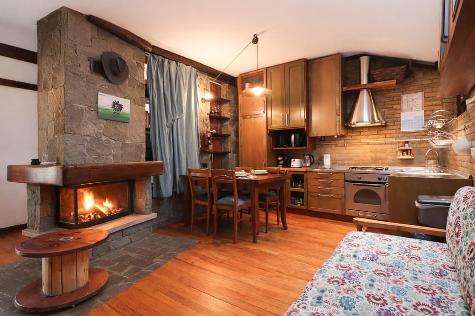 Kitchen or kitchenette, Living room, Seating area, stove