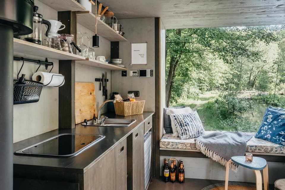 Maringotka Pomněnka by TwoFingers glamping Campground/ 
RV Resort in Czechia