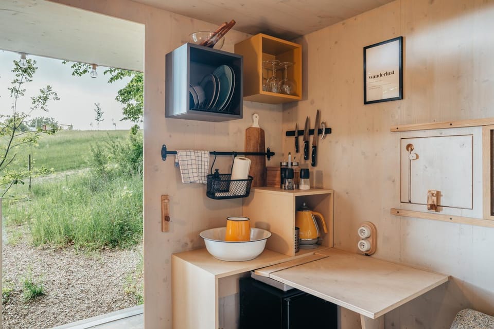 Posed Lišák by TwoFingers glamping Campground/ 
RV Resort in Czechia