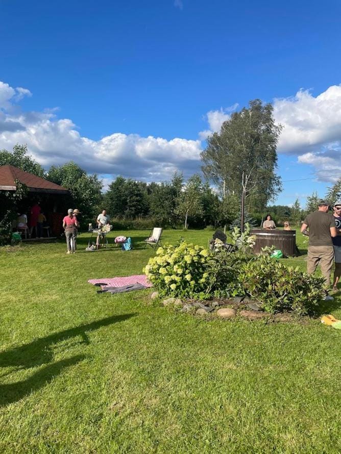 Property building, group of guests