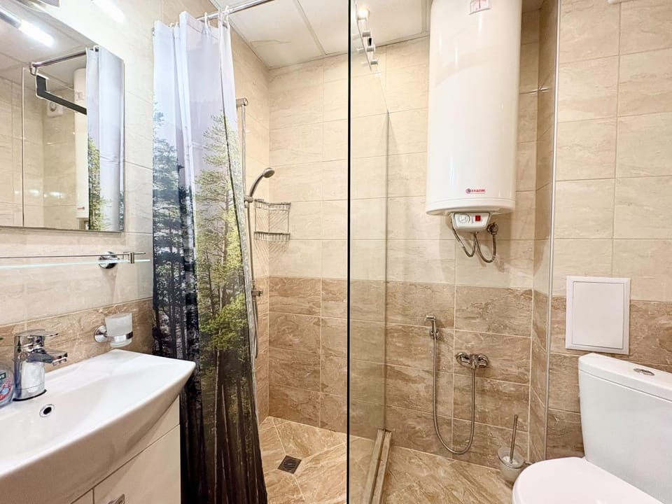 Shower, Toilet, Bathroom, towels