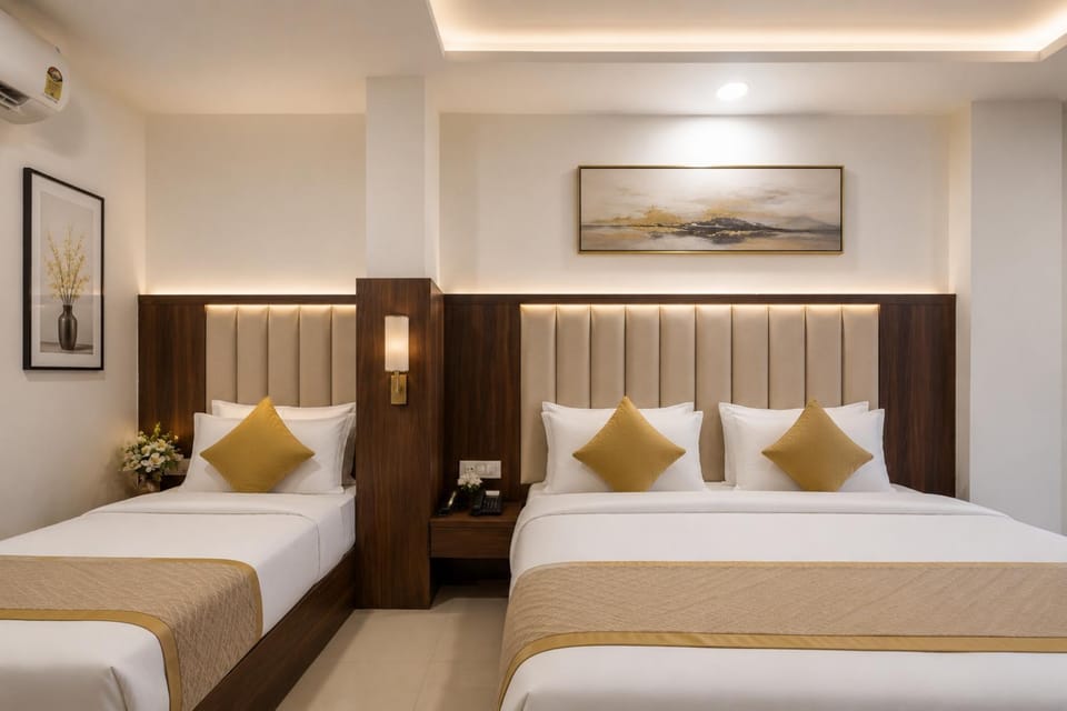 Bed, Photo of the whole room, Bedroom, air conditioner