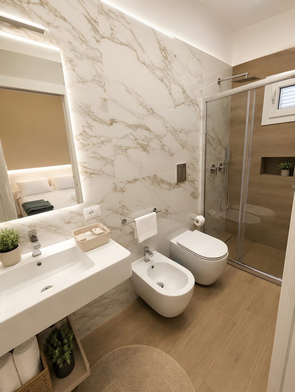 Bathroom, Living room