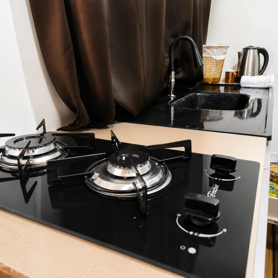 Communal kitchen, stove