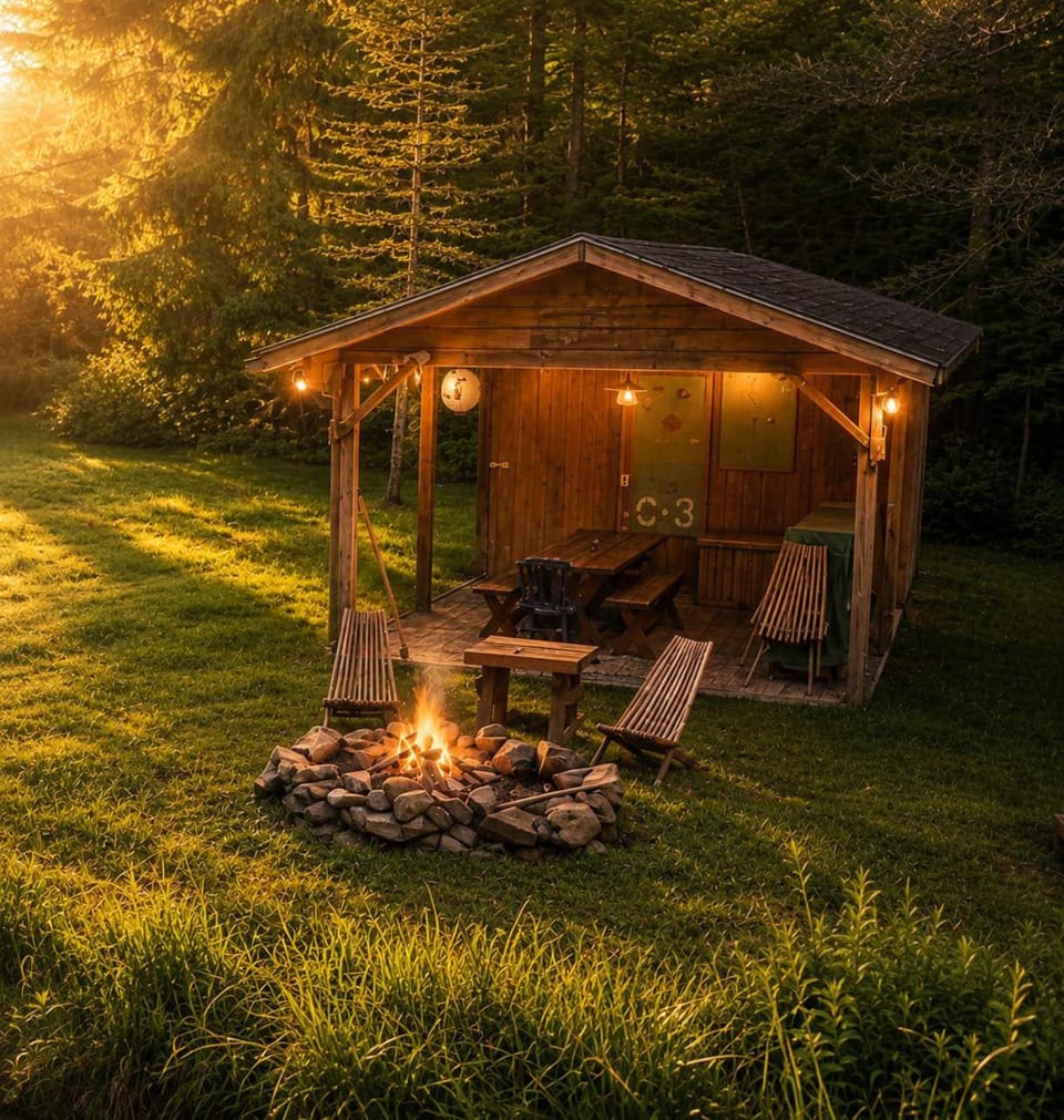 Cozy Cabin w Pavilion Deck Fireplace & FirePit Cabin in Shenandoah Valley