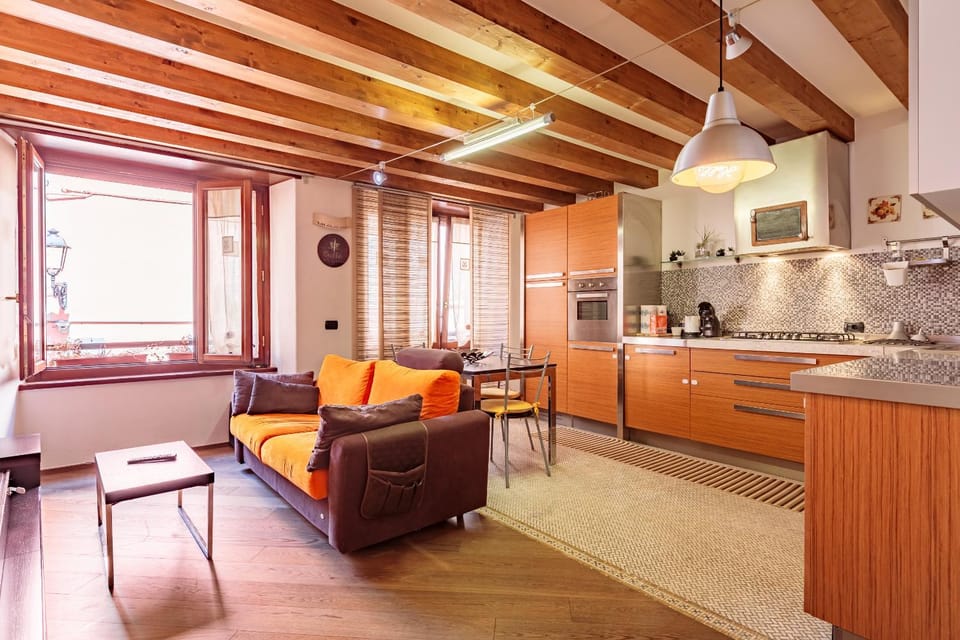 Kitchen or kitchenette, Living room, Dining area