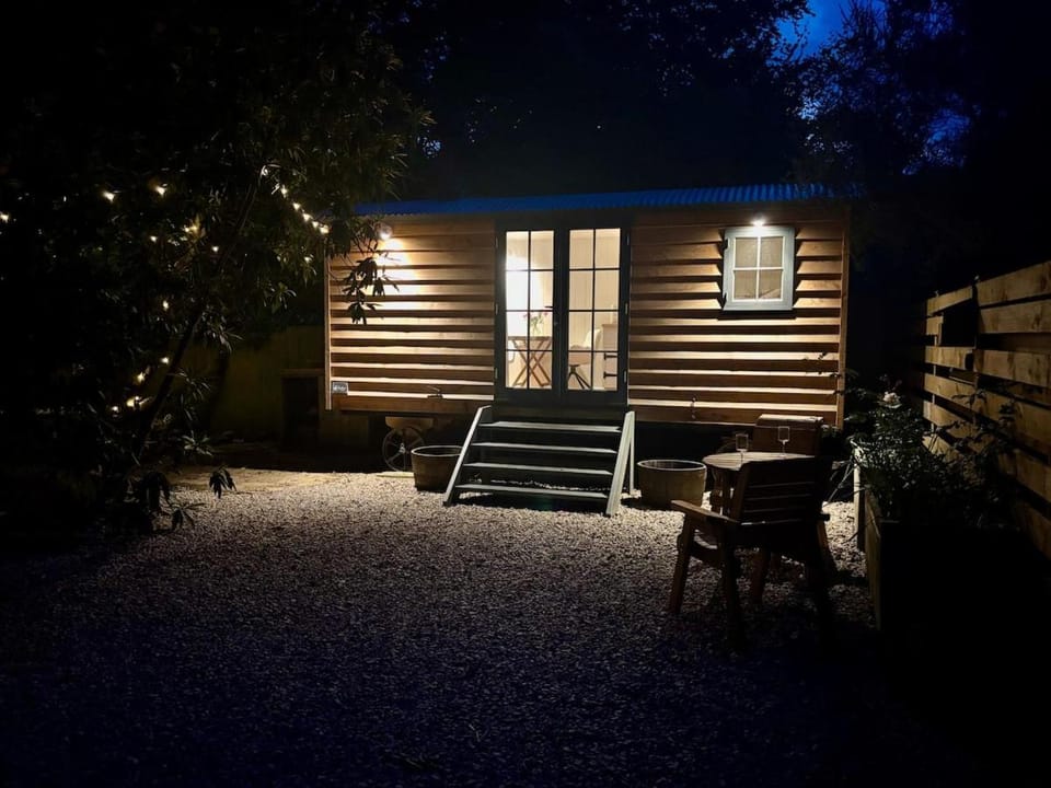 Property building, Night, Garden, Seating area