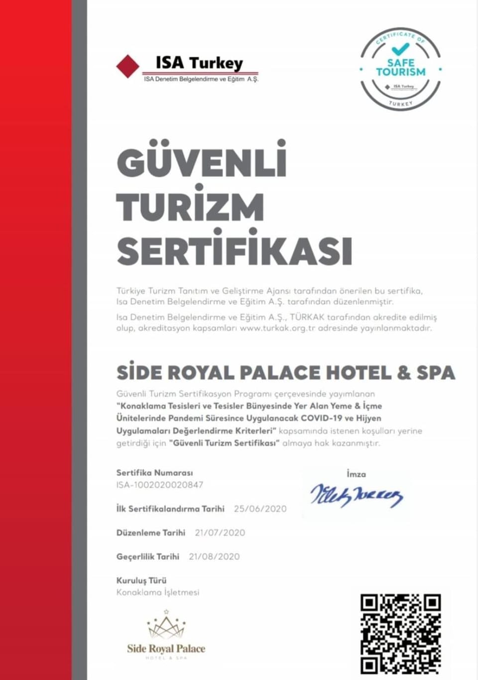 Certificate/Award