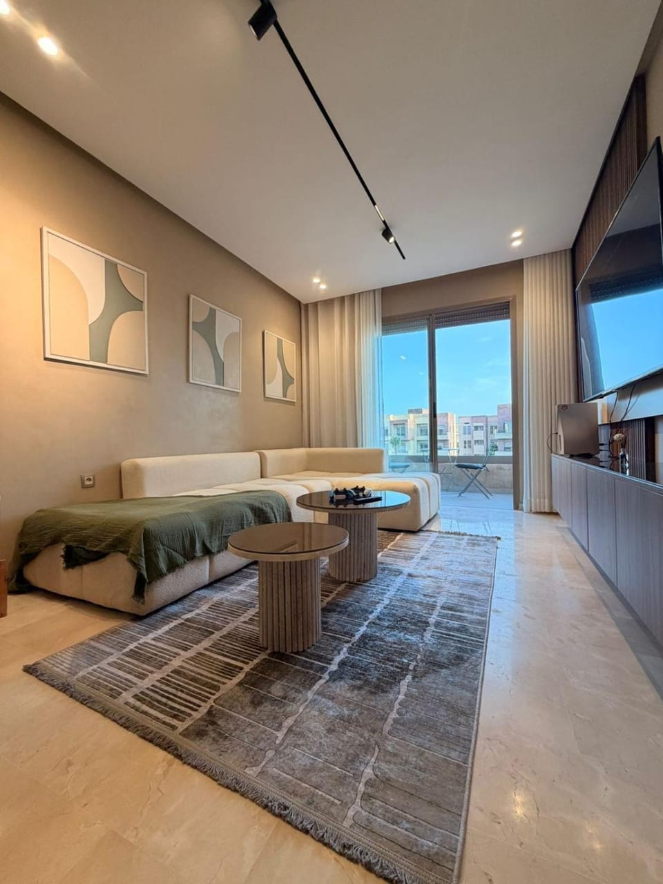 2 Bd living room at Prestigia Argan Jubaea Marrakech Apartment in Marrakesh