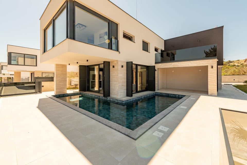 Property building, Patio, Pool view, Swimming pool